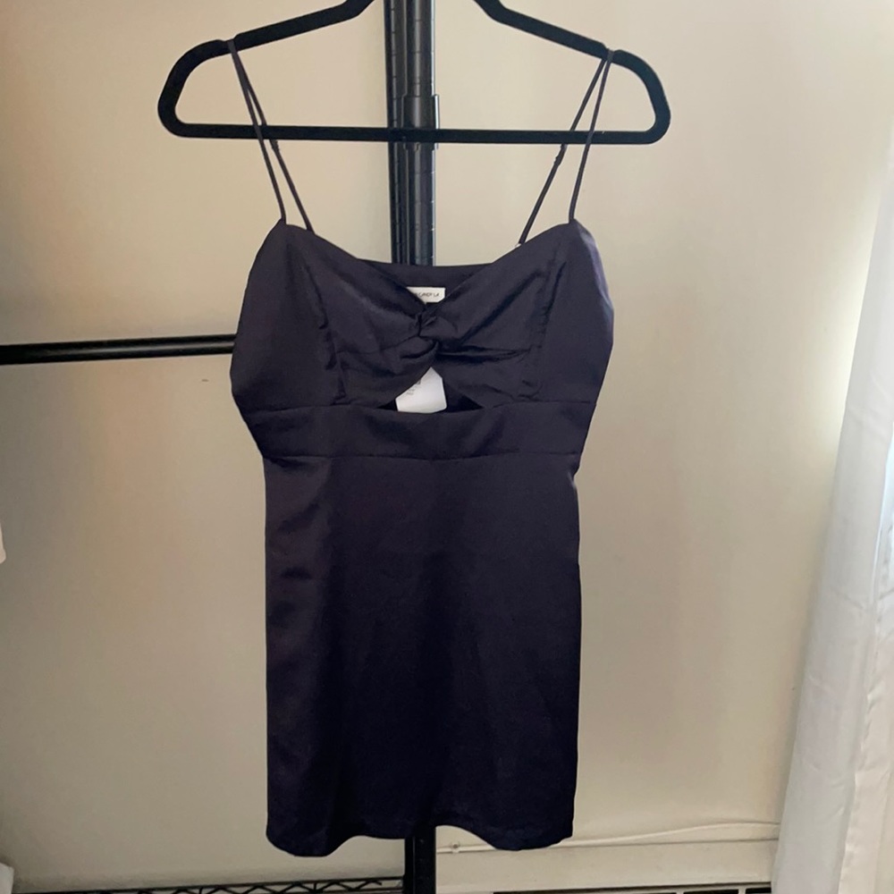 NWT Satin Navy Blue Mini Dress Size Medium